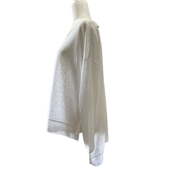 Lane Bryant Women's Long Sleeve Asymmetrical Hem Blouse White Size 14-16 NEW - Picture 8 of 8